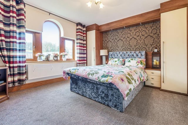 One of the double bedrooms, with lovely views from the window.