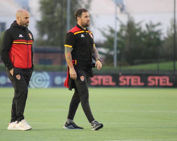 Dewsbury Rams’ head coach Liam Finn, left, has said that his table-topping players ‘deserve’ a weekend off from action.(Photo credit: Thomas Fynn)