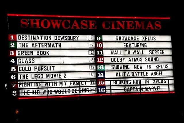 Showcase Cinema in Birstall displayed the film in its number one slot this week.