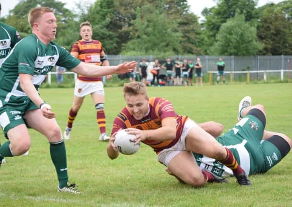 Dewsbury Moor produced an impressive all-round display to defeat Hull Dockers 52-10 and maintain the pressure near the top of National Conference League Division Two. Pictures: Stevan Morton.