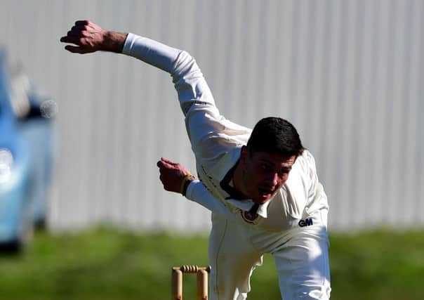 Opening bowler Josh Thurwell claimed 6-23 as Cleckheaton inflicted a five-wicket defeat on neighbours Woodlands in the Bradford Premier League at Moorend last Saturday. Picture: Paul Butterfield