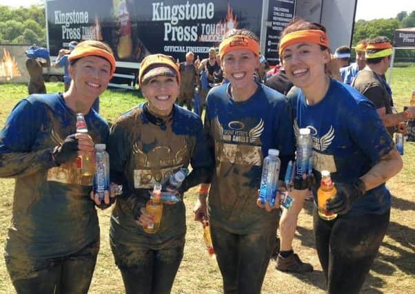 Four intrepid athletes from St Peters JI and EY School, Birstall, recently completed the Tough Mudder event at Belvoir Castle to raise money for the British Lung Foundation.