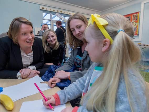 Tracey Crouch, Minister for Loneliness, meets children at a recent visit to Liversedge