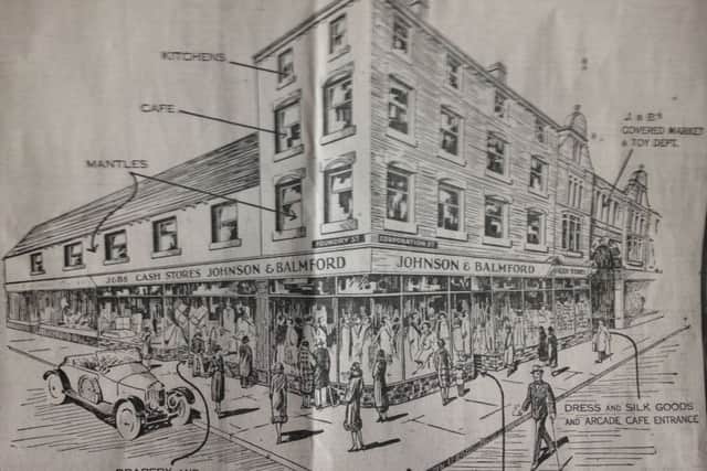 A vision for local consumers: An artists impression of a new J&Bs department store which opened in 1926.