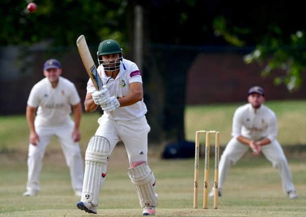 Scholes opener Shoukat Ali top scored with 35 as hisn side suffered an eight-wicklet defeat away to Townville in one of a number of Bradford League games which started at 9am last Saturday to allow players to watch Englands World Cup quarter-final. Pictures: Paul Butterfield