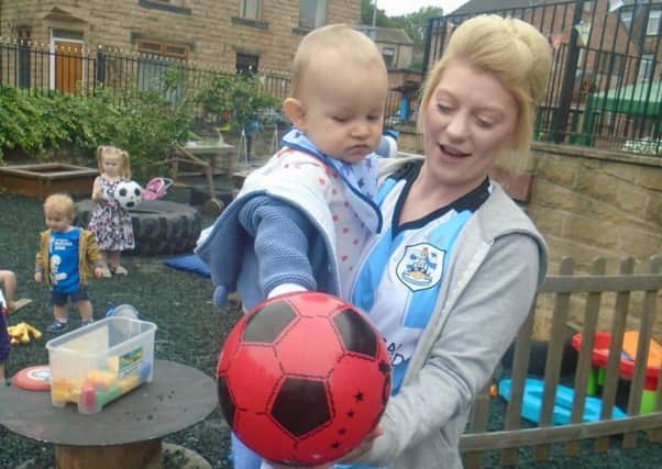 Little Acorns Nursery in Mirfield recently held a football themed day with children dressing in their football kits or sporty clothes to take part in the action-packed event.