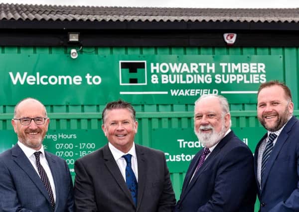 Management team: Howarth Timber and Building Supplies Geoff Cosslett, Ian Williams, Gary Ford and Jack Taylor.