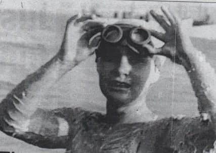 Record breaking swimmer Eileen Fenton.