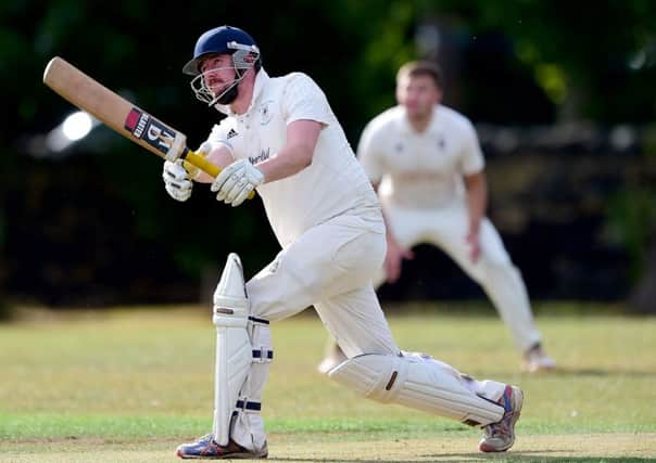 David Bolt hit two fours and a six on his way to 15 at the top of the Mirfield Parish innings and was one of seven players to reach double figures but none were able to go on and produce a match winning innings against Hoylandswaine. Picture: Paul Butterfield