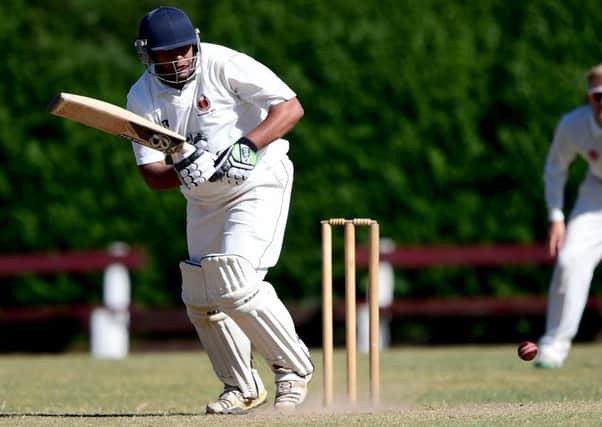 Mohammad Khan hit a brilliant 163 not out for Hartshead Moor.