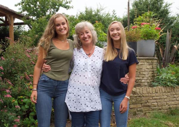 Pippa Richardson, mum Lynn and sister Alex. The family have fostered 47 children in total.