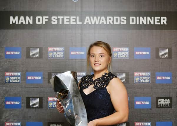 Georgia Roche scooped the inaugural Women of Steel after a terrific season with Castleford Tigers. Picture: SWPix
