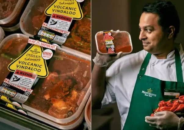 The extremely hot Volcanic Vindaloo eight-chili curry from Morrisons.