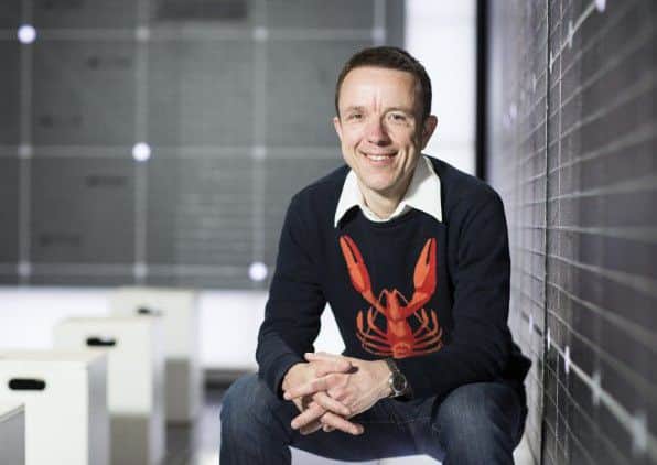 Adrian Sutton on the set of The Curious Incident of the Dog in the Night-Time