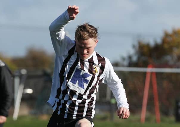 Kristian Angus scored in Overthorpes 4-4 draw with Bramley before they lost on penalties in the WR County Trophy.
