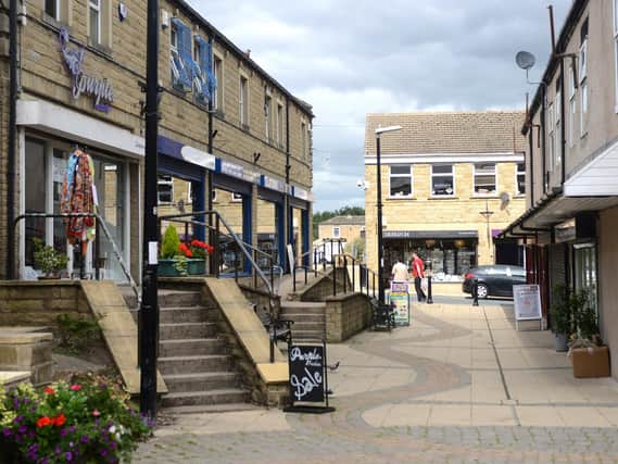 Shops in Cleckheaton.