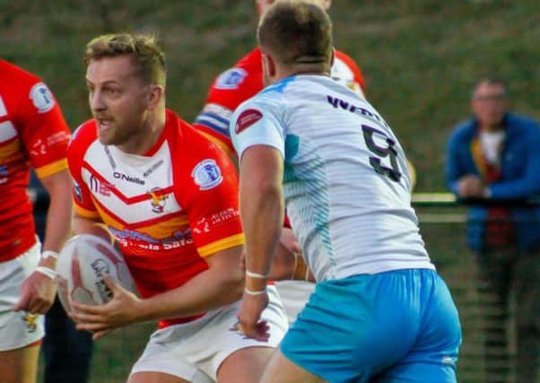 Simon Brown, in action for Sheffield Eagles against Dewsbury last season, is the latest to join the Rams.