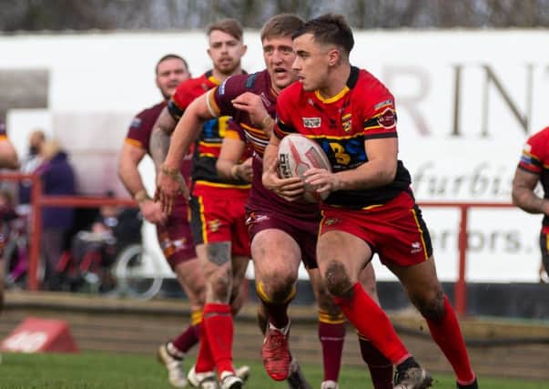 Lewis Heckford was one of several new faces in the Dewsbury Rams side who produced a determined performance at Batley on Boxing Day. Picture: Bruce Fitzgerald