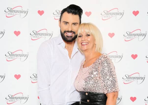 Success celebrated: Diane Cave with Rylan Clark-Neal.