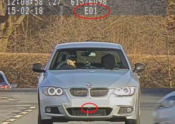 The device on the BMW car that illegally interfered with police camera equipment. Picture: North Yorkshire Police