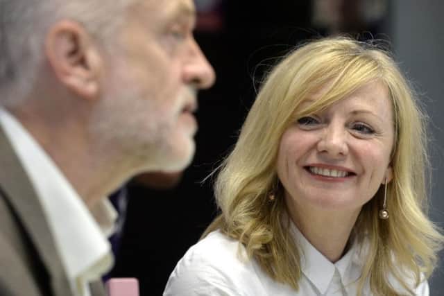 Tracy Brabin with Labour leader Jeremy Corbyn.