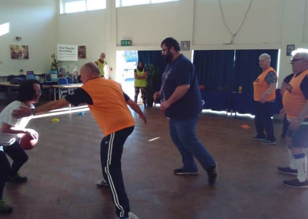 Rugby Session: Batley Old Peoples Centre was the venue for the walking rugby event.