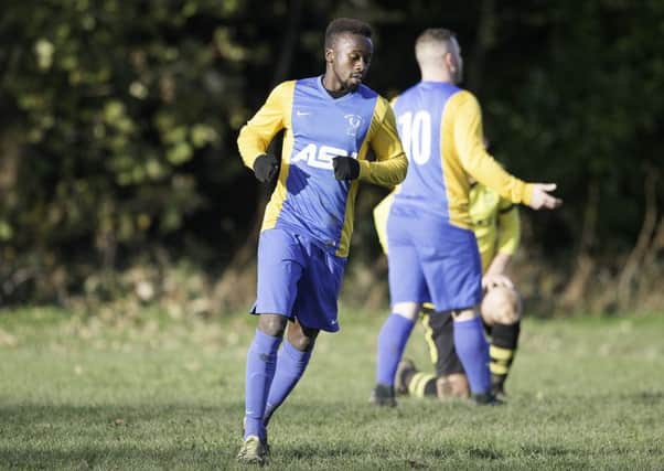 Gibril Bojang scored as Mirfield Town defeated Wellington Westgate to reach the Heavy Woollen Challenge Cup final