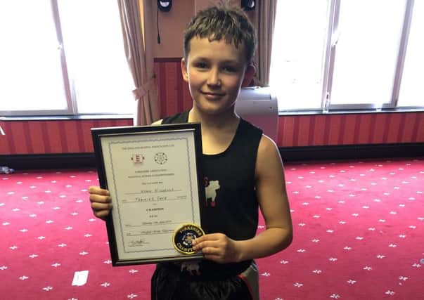 Noah Nicholls became the Training Caves first Yorkshire Schoolboy champion.