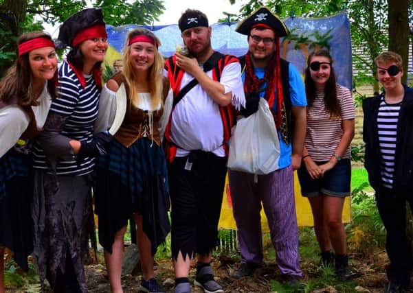 Great times: Staff and DofE volunteers embrace the pirate theme last summer.