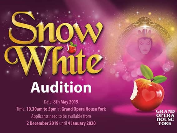 Audition details for Snow White at the Grand Opera House, York