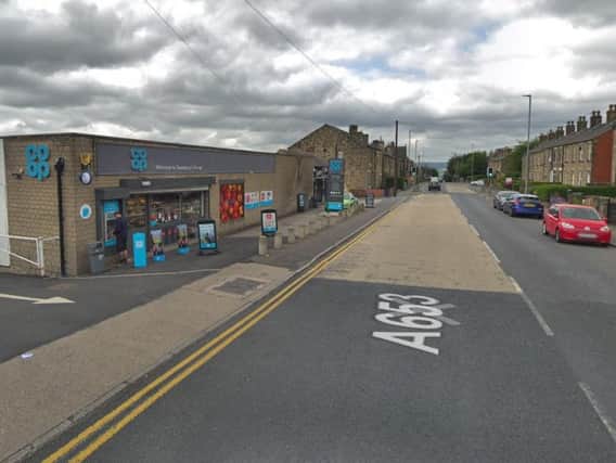 The incident occured close to the Co-op food store on Leeds Road.