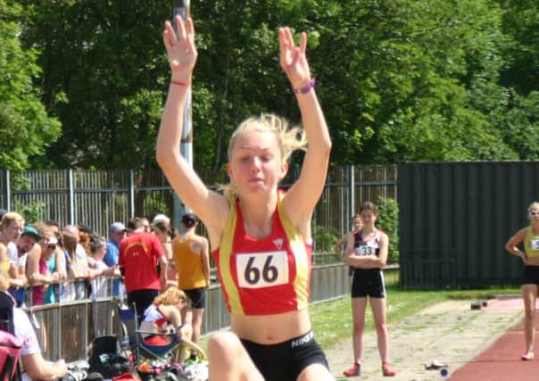Olivia Reah won gold in the U17 womens triple jump with lifetime best leap.
