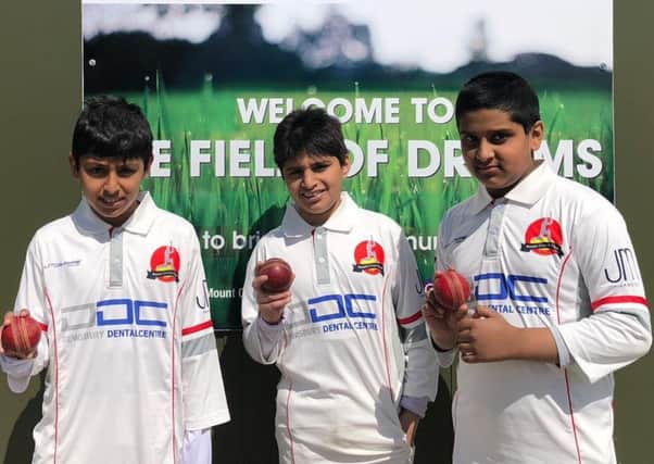Mount Under-11s players Moosa Makda, Aadma Motala and Ismaeel Mahmood