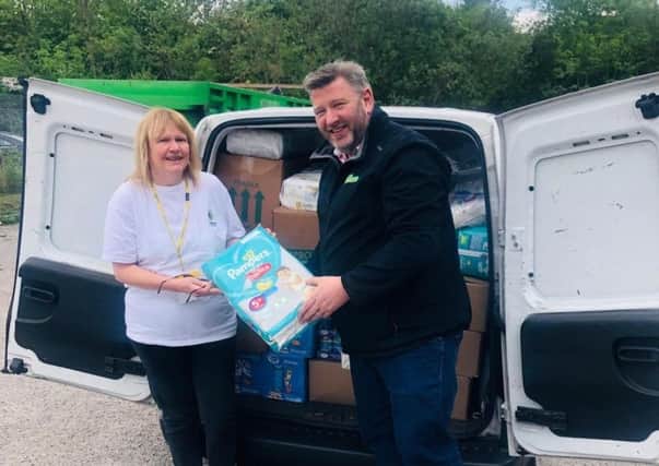 Vital supplies: Approved Food MD Andy Needham said the company had to help the Food Bank team.