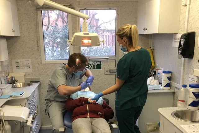 Dental Team: The charity Dentaid will be hosting three clinics in its mobile unit.