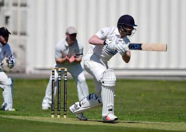 Josh Haynes claimed 3-23 and then struck an unbeaten 70 to steer Birstall to a comfortable victory over Gildersome as they booked a place in the Jack Hampshire Cup quarter-finals last Sunday. Picture: Paul Butterfield