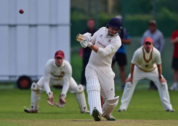 Cleckheaton batsman Nick Lindley hits out during last saturday's Bradford Premier League clash against Methley. Picture: Paul Butterfield.