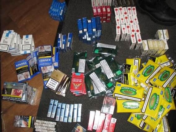 The seized cigarettes and tobacco products