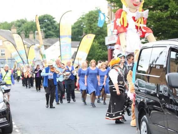 Folk music and dancing fills the streets of Cleckheaton during the 2019 event