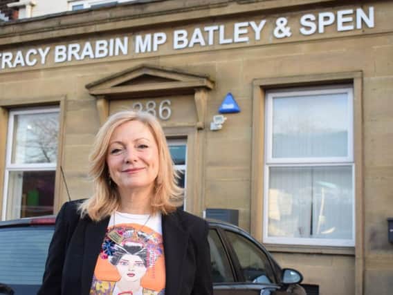 Batley & Spen MP Tracy Brabin outside her office on Oxford Road