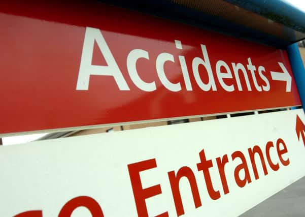 (Stock Picture) Dewsbury and District Hospital - Accidents Sign. (D16071047)