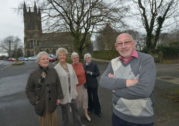 NEW RECRUIT: Brian Hardwick has become the first man to join Mirfield Mothers Union, where this week he helped Katie Graham, Pat Wilding, his wife Barbara and Hilda Longstaff organise a parish lunch at St Marys.