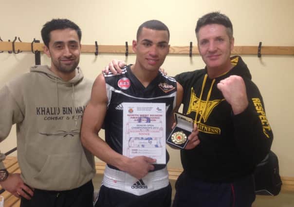 Ashley Vanzie with coaches Shammy Cheema and Martin Bateson
Picture by Jack Comer.