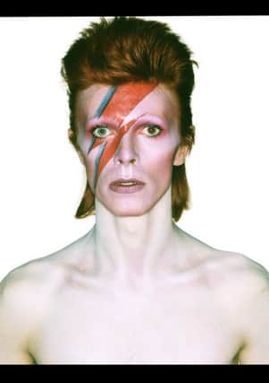 EXCLUSIVE EXHIBITION The cover of David Bowie's 1973 album Aladdin Sane.