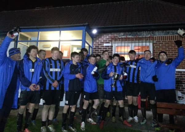 Churwell Lions Under-15s winners of the HW Blackburn Cup