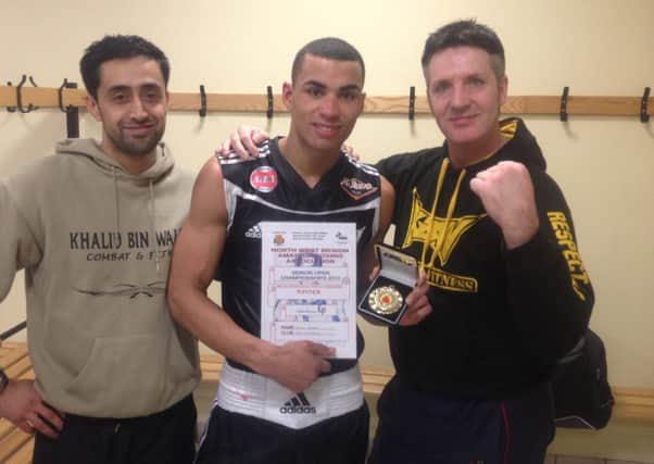 Ashley Vanzie with coaches Shammy Cheema and Martin Bateson
Picture by Jack Comer.
