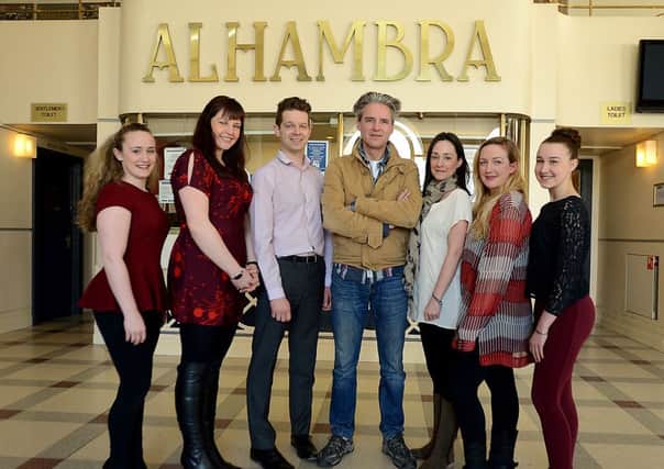 CAST CALL Vicky Taylor, left, Amy Roche and Chris Sheard  of BATS with Michael Praed, Sophie Bould, Alex Young and Katie Lee. (d302a31)