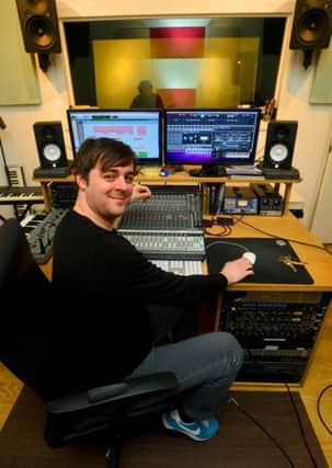 Grant Henderson at his recording studio (Loom Studio) at Carr Mills Business Centre in Birstall. (D521B313)