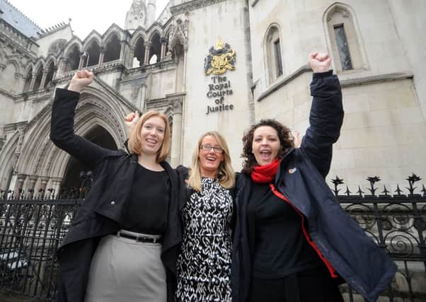 NEW BATTLE Lois Brown, Sharon Cheng and Dr Sara Matley from Save Our Surgery celebrate winning a High Court ruling which NHS England now wants overturned.