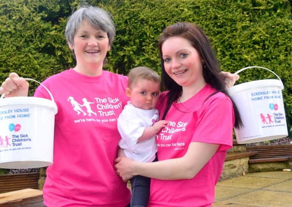 Diane Fenton with Gracie and Kirsty Fenton - They went on sponsored toddle to raise money for charity. (D541A316)